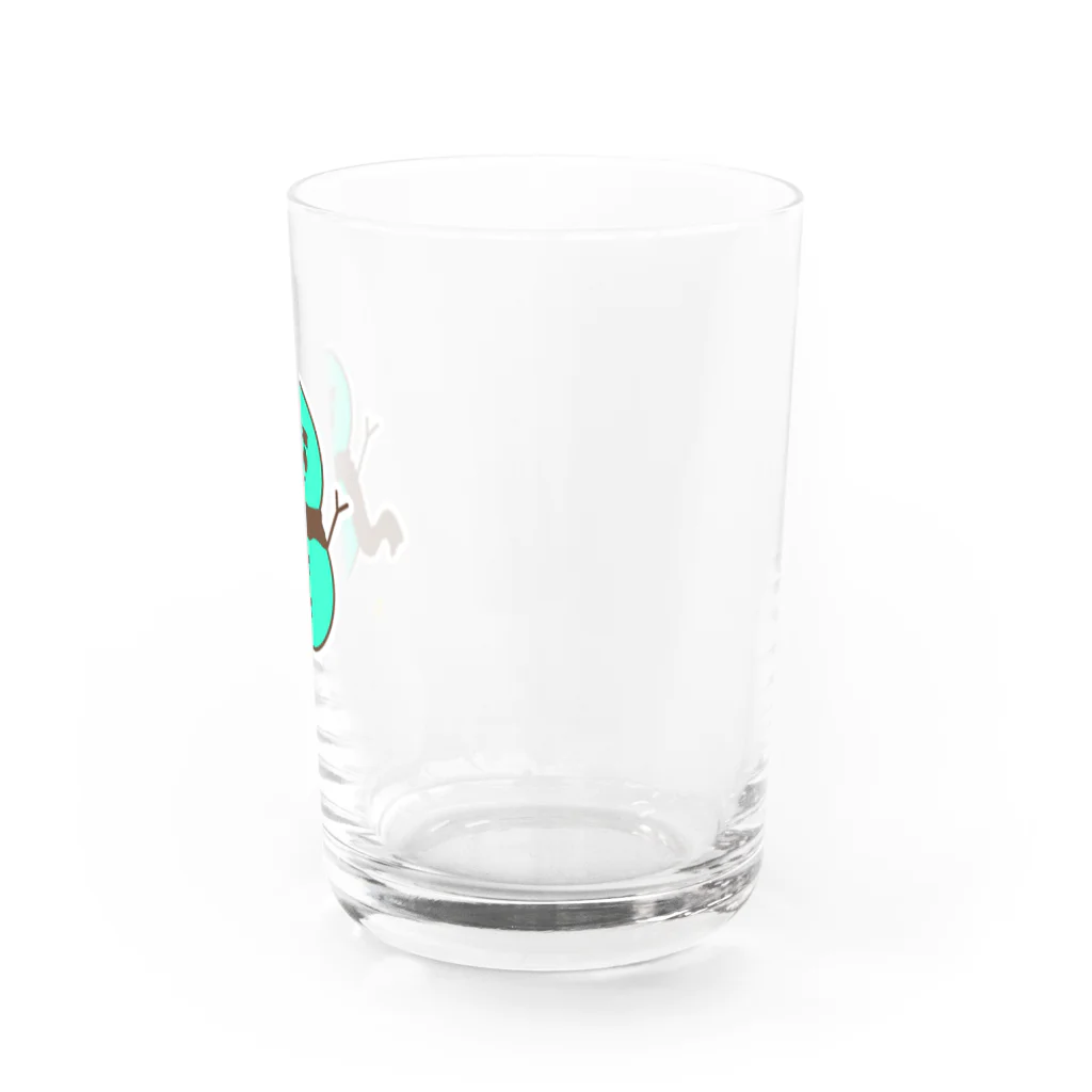 リウスムのチョコミント色の雪だるま Water Glass :right