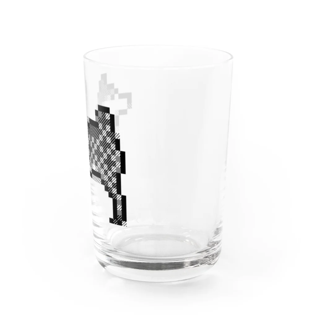 こぐみのピクセル柴犬(黒) Water Glass :right