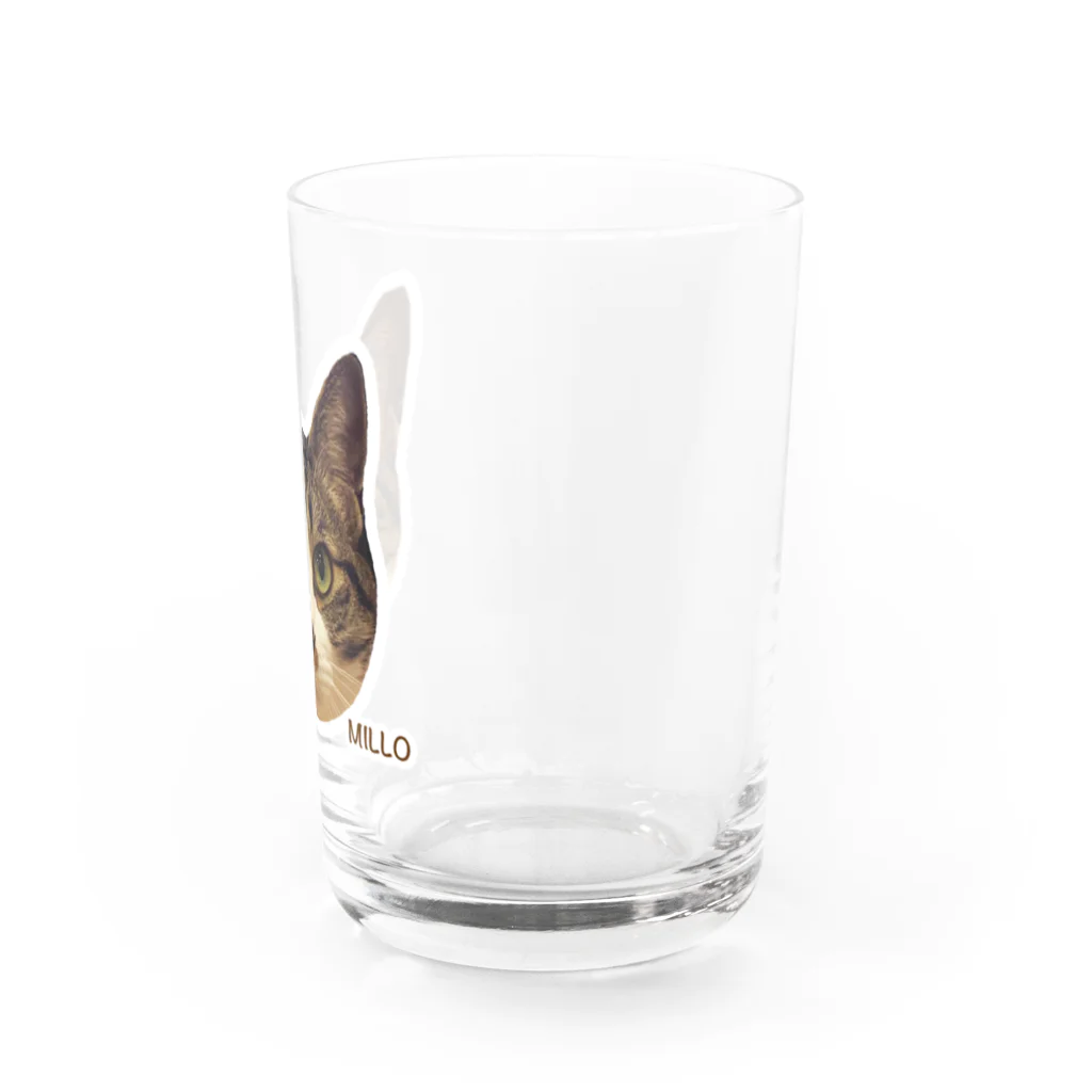 猫カフェ ぶぅたんグッズショップの絵文字ミロくん Water Glass :right