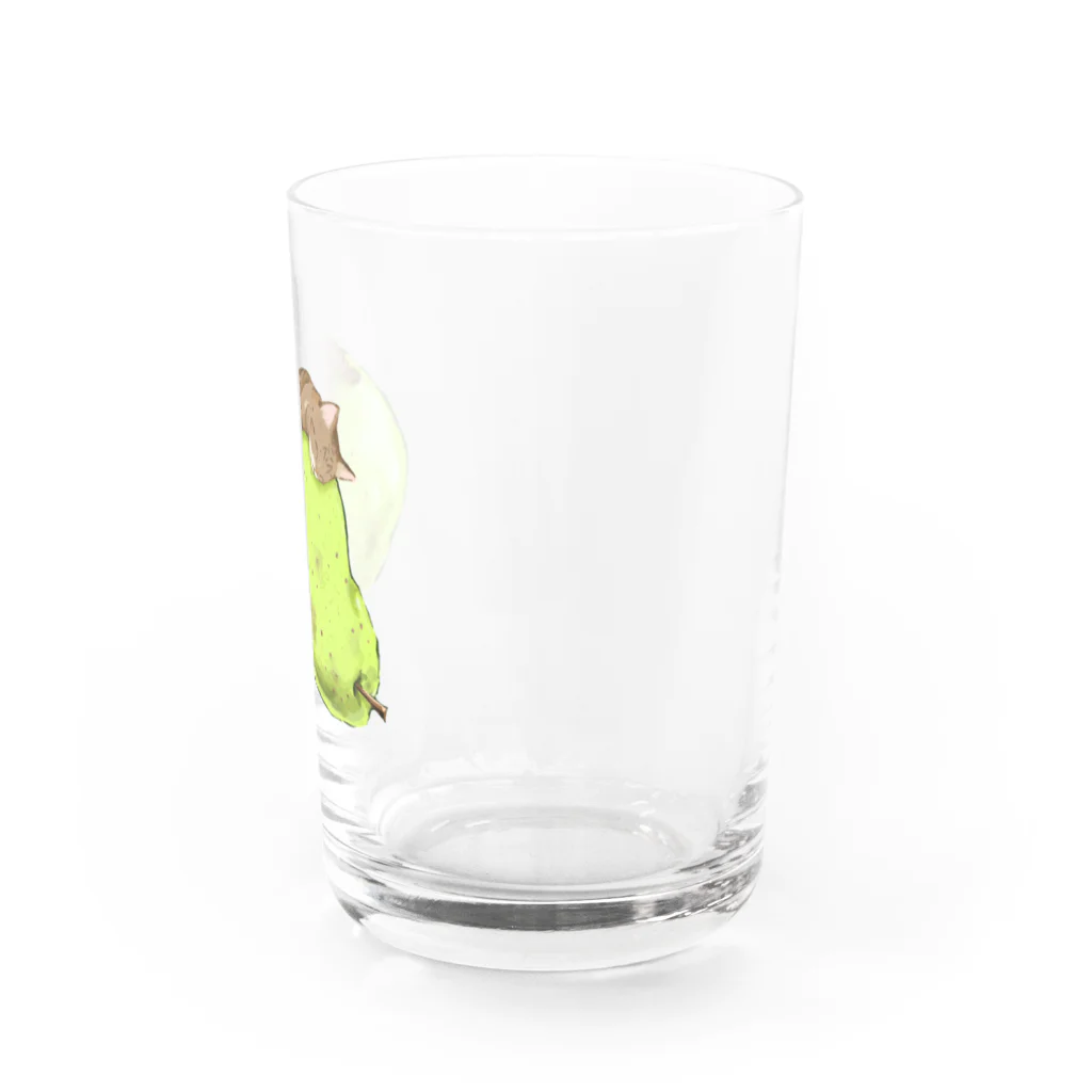 おさばの【ネコと果物】キジトラ＆洋ナシ Water Glass :right