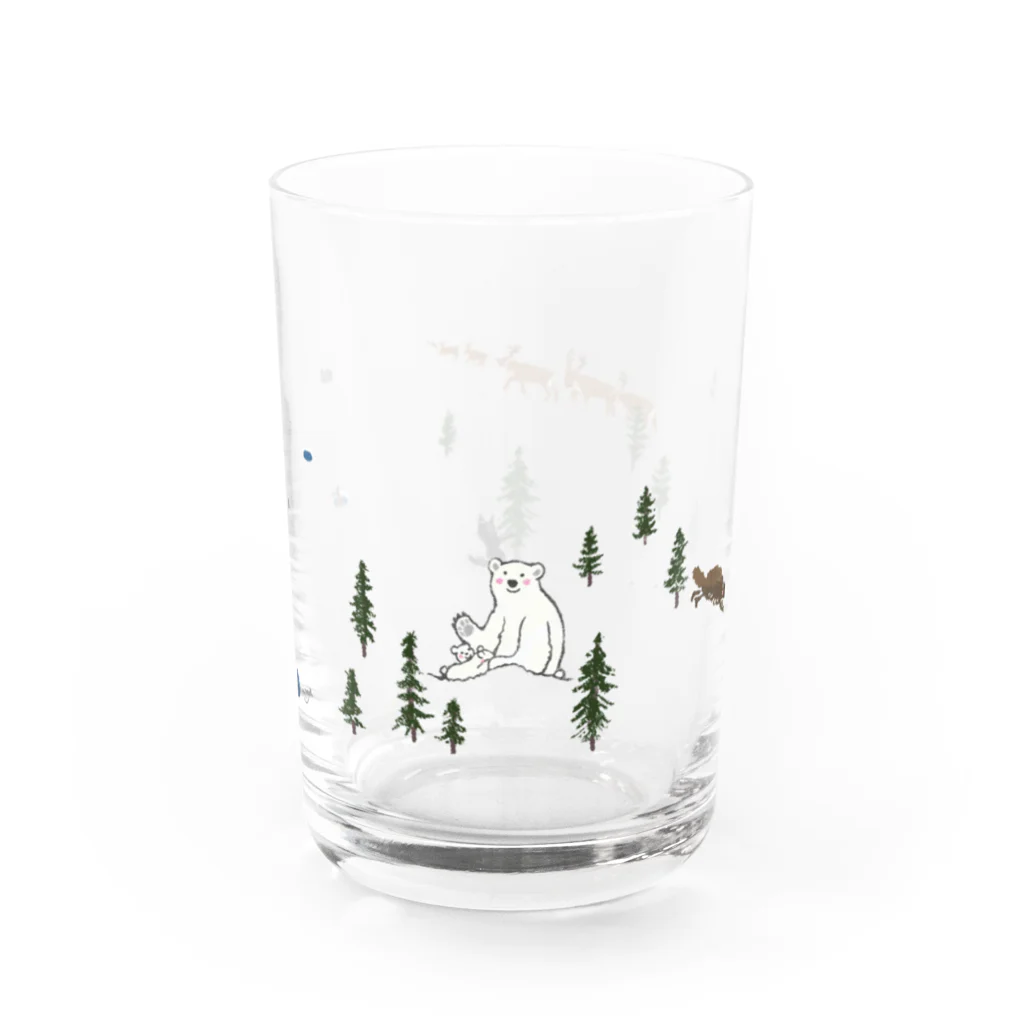 mimachihiro　SUZURI店のホッキョクグマのグラス Water Glass :right