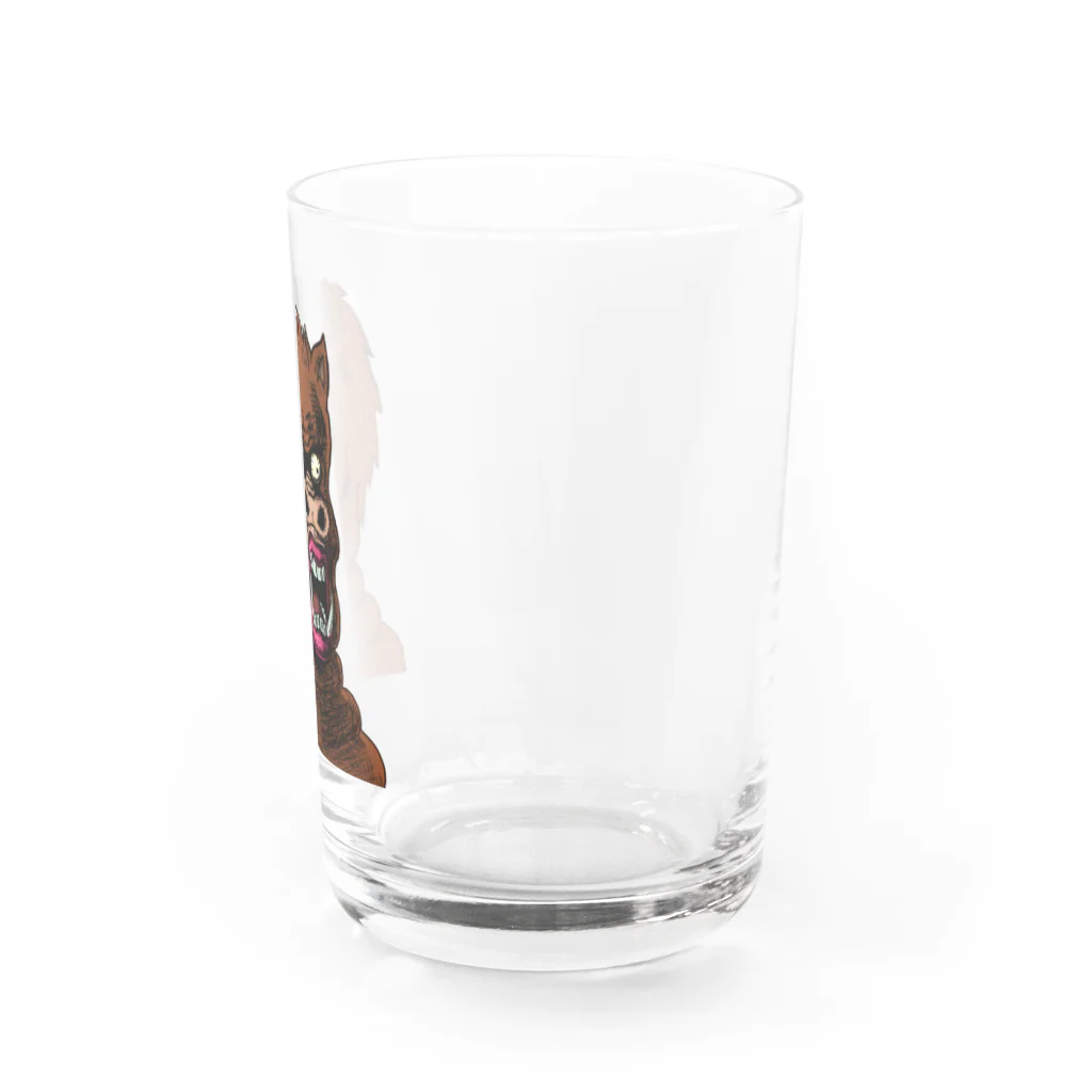 れいしょうのSUZURIのNFT風の猪 ~Boar Face Is Scary~ Water Glass :right