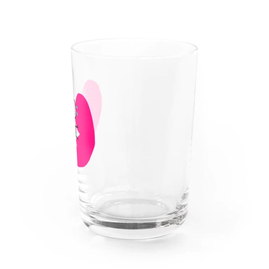 もつれ毛のどうして止めるの棒人間くん Water Glass :right