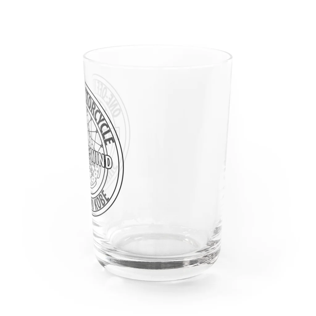 納豆ｺｰﾁｬﾝのONE-OFF (Black Letter) Water Glass :right