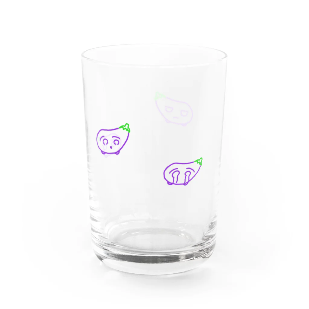 情緒の喜怒哀楽ナス Water Glass :right