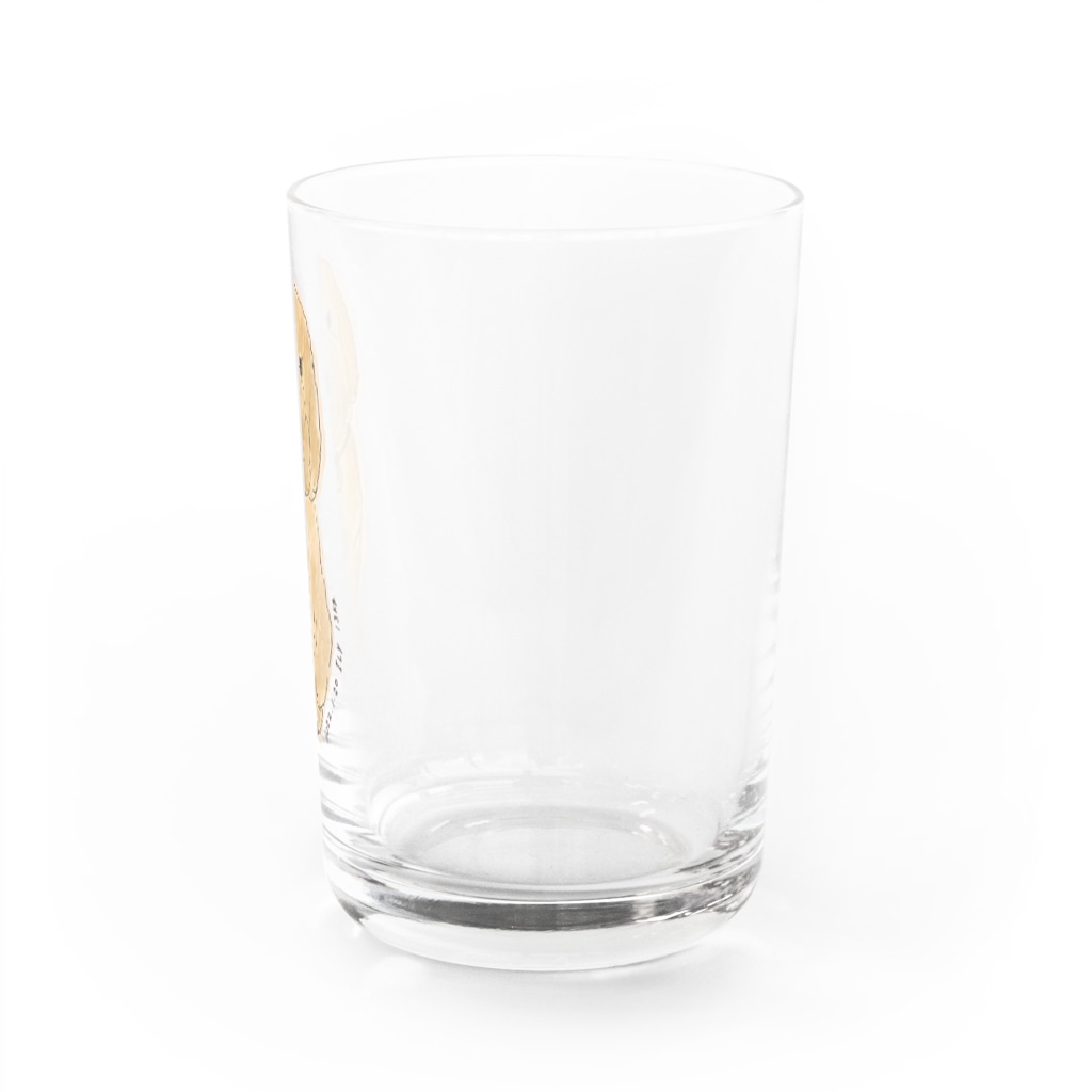 hawkのstandard poodle 『ily』 Water Glass :right
