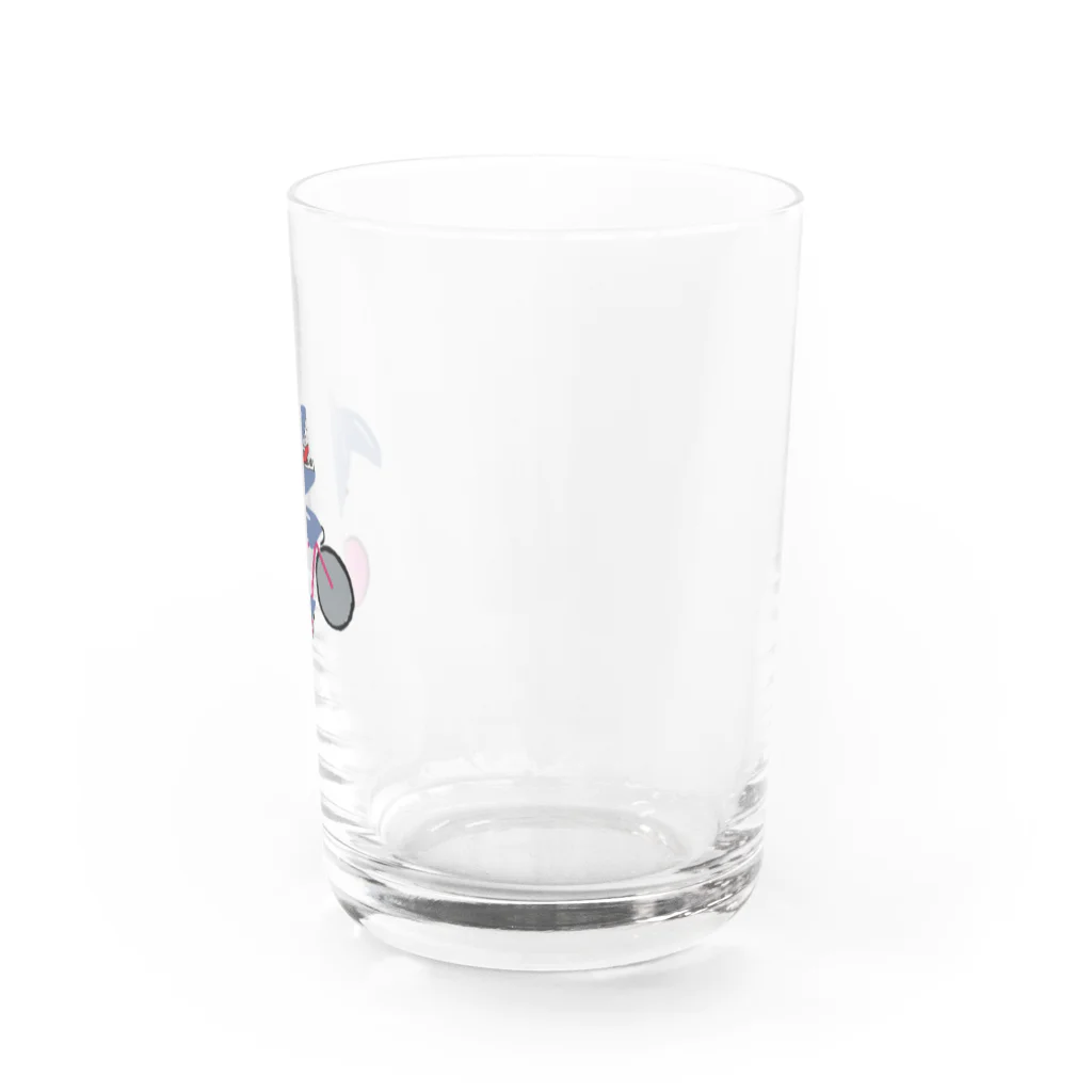 自転車好きの絵描さんの自転車好きのシャチ Water Glass :right