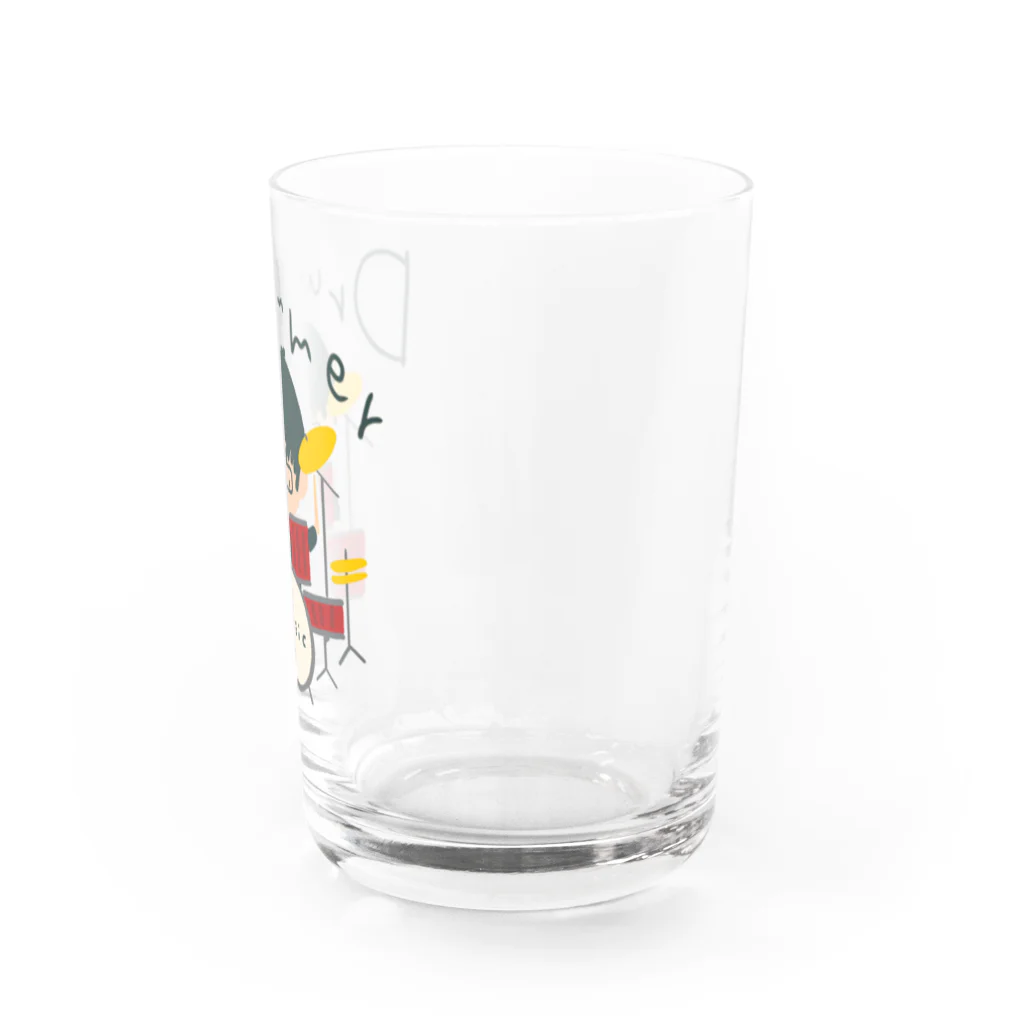 rurugirlのdrummerメガネ君 Water Glass :right