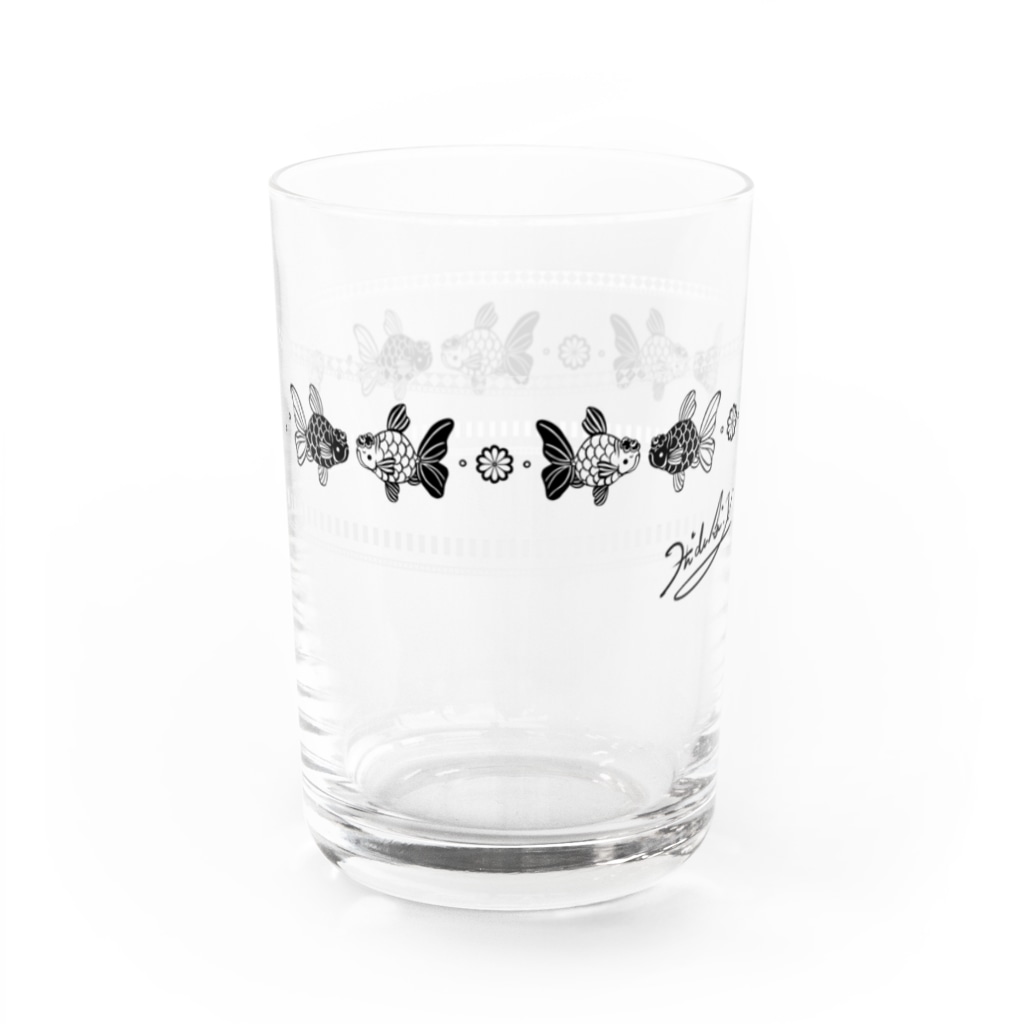 緋月のモノトーンオランダ Water Glass :right