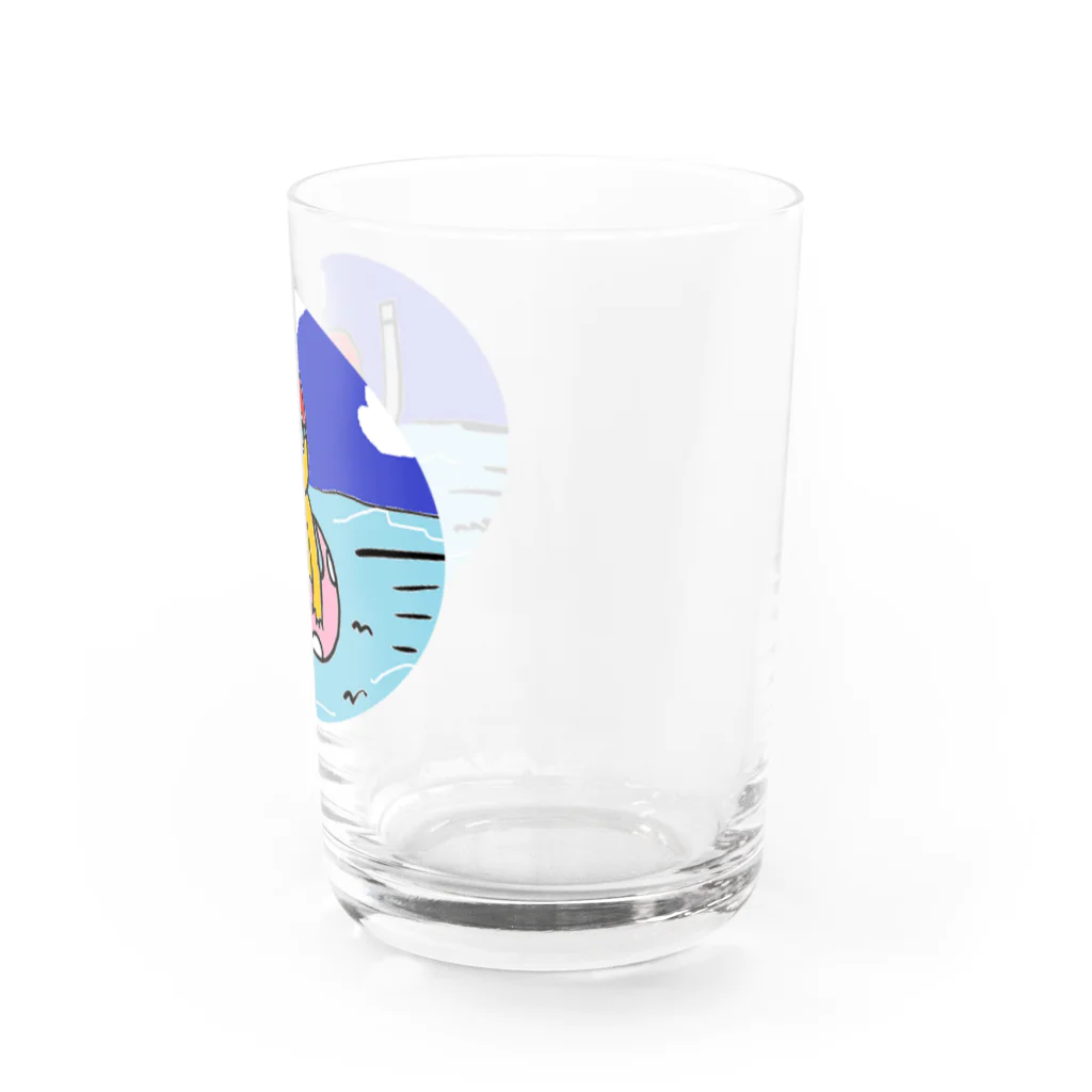 kakuu factory【架空工房】のカモノハシ、海に出る グラス右面