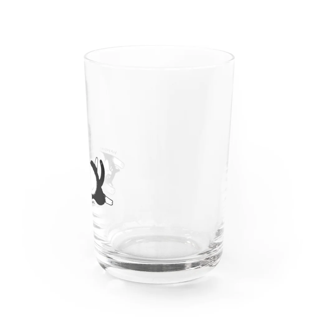 YYMMDDのまろ助寝そべり Water Glass :right