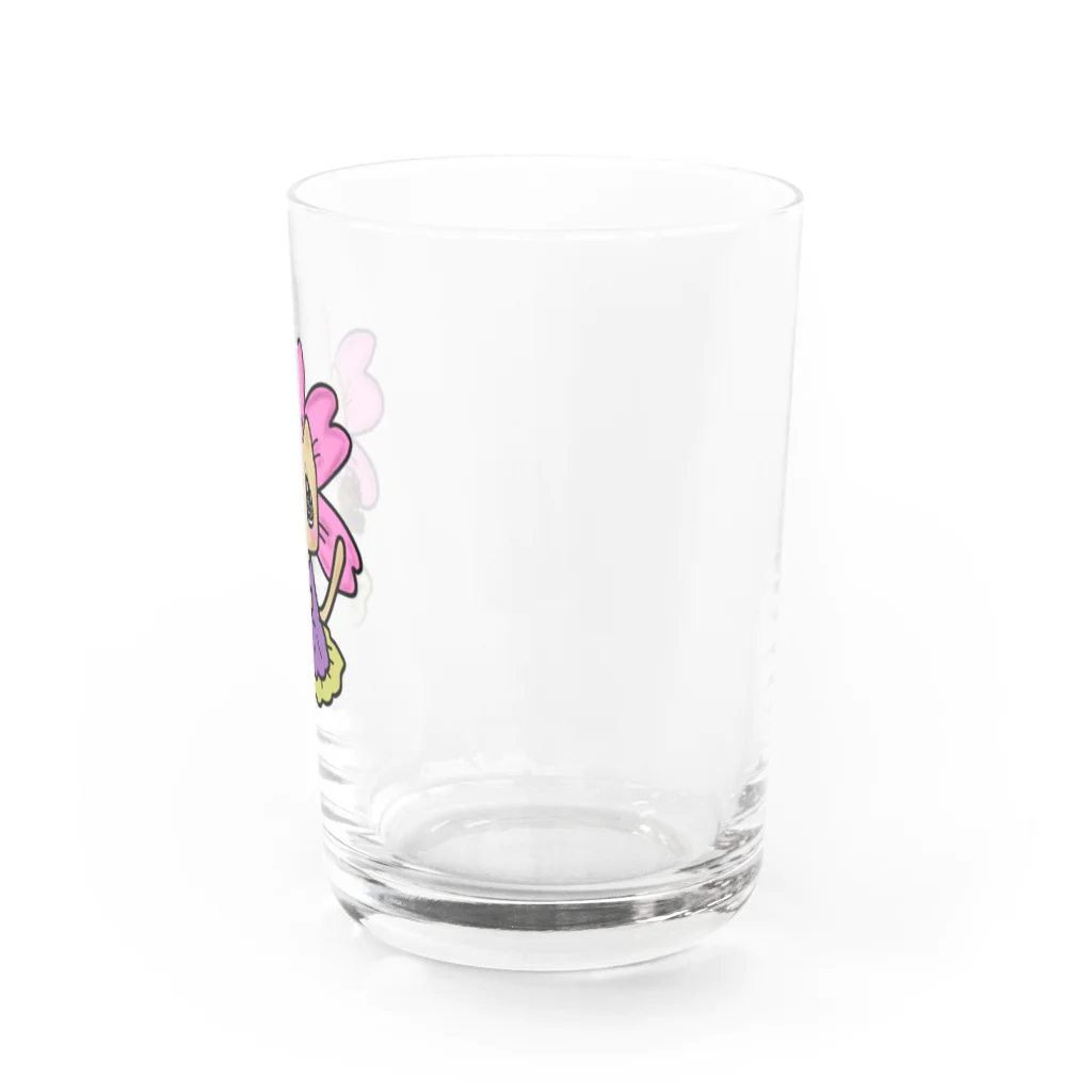 まぁるいせかいのレトロさくらにゃんこ Water Glass :right