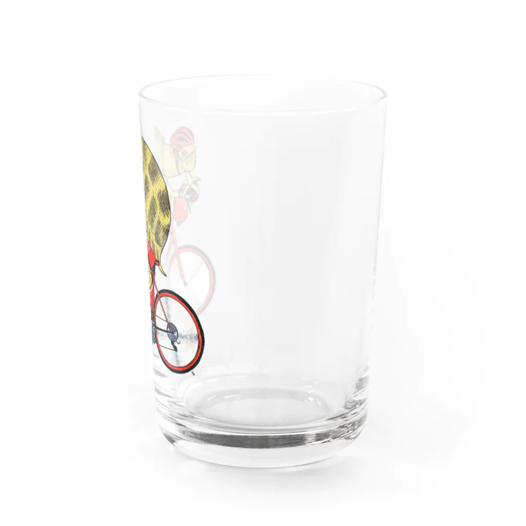 segasworksのカメの自転車乗り Water Glass :right