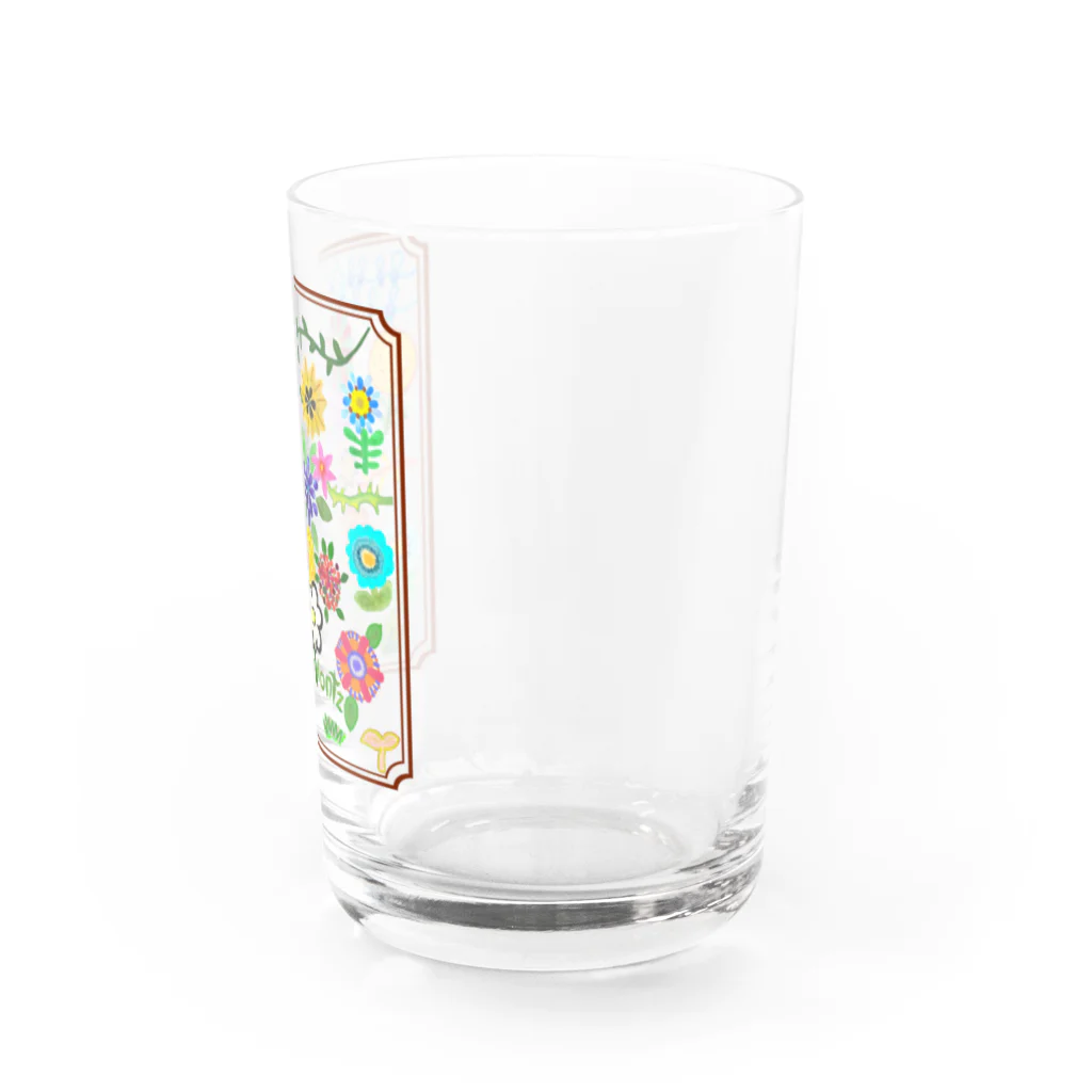 のんつ屋の花畑デラックス（茶枠） Water Glass :right