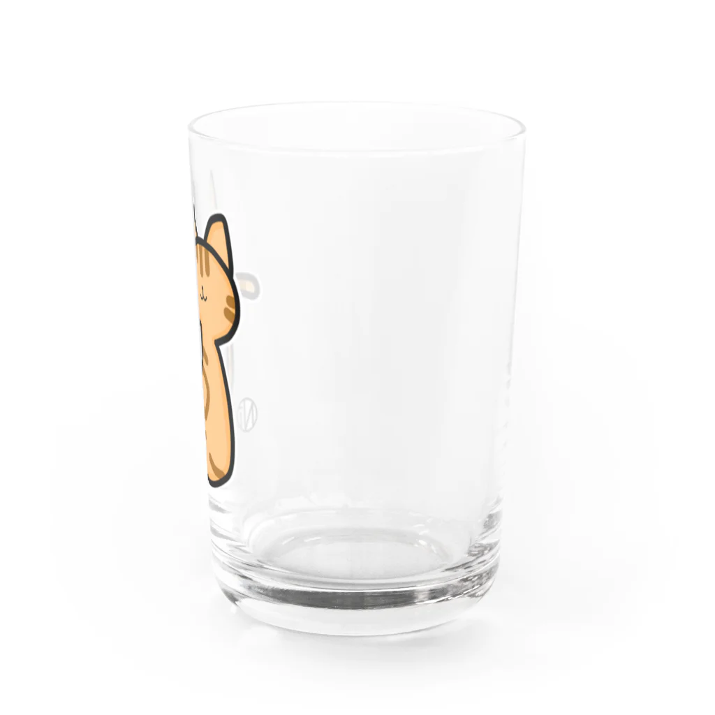 まるねこのねこNiコ(アメショ) Water Glass :right