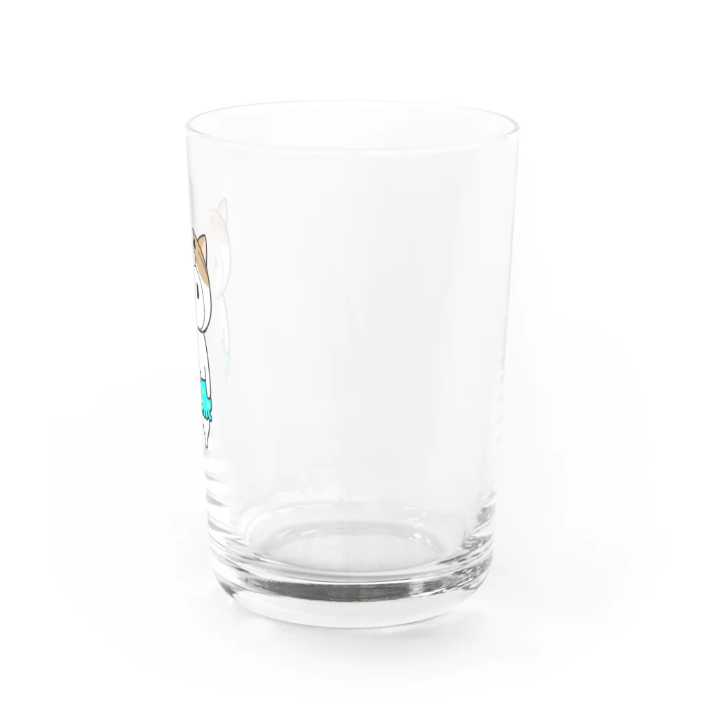 Miiiさんの猫っかぶりウッサ氏【派手】 Water Glass :right