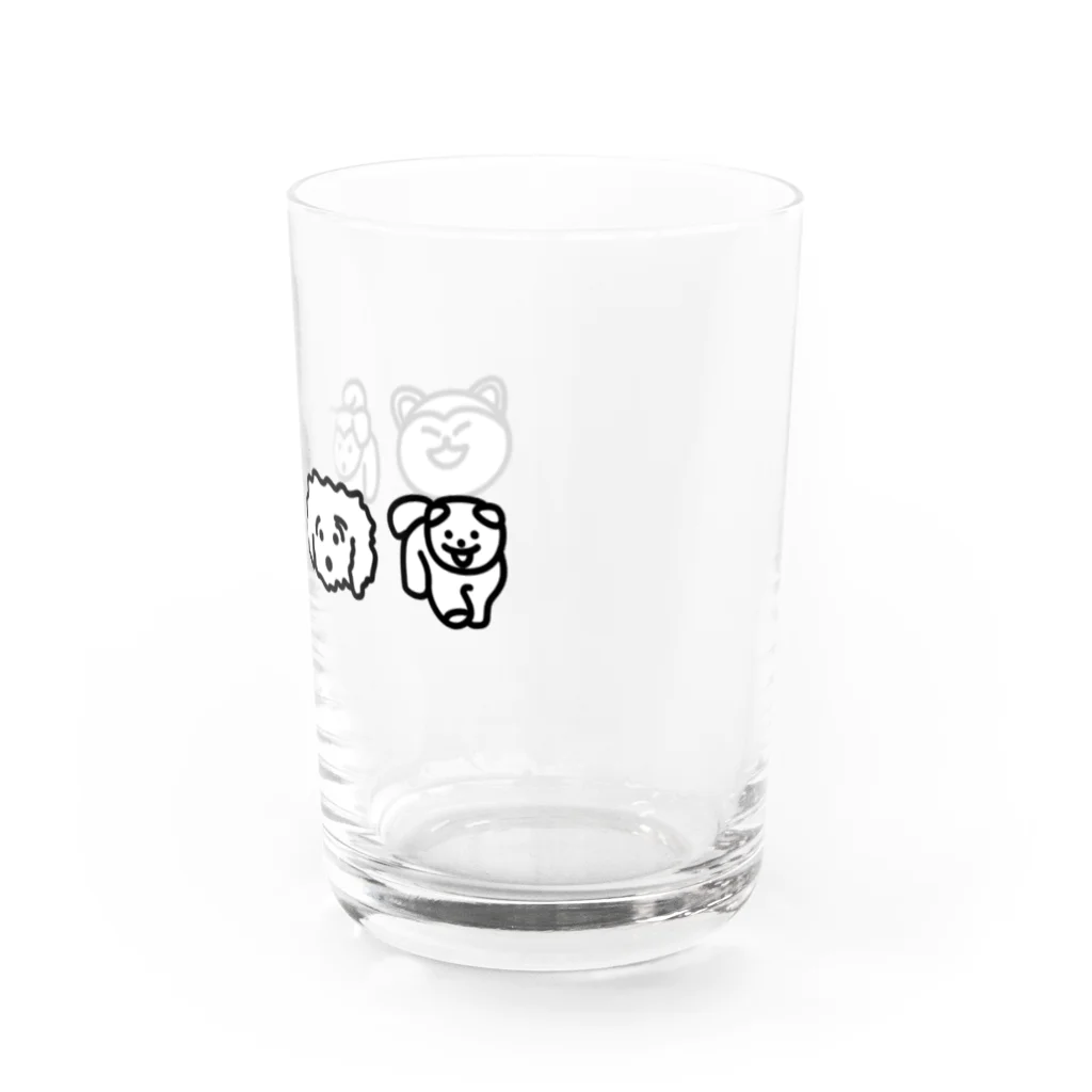 自由のいろいろいぬたち Water Glass :right