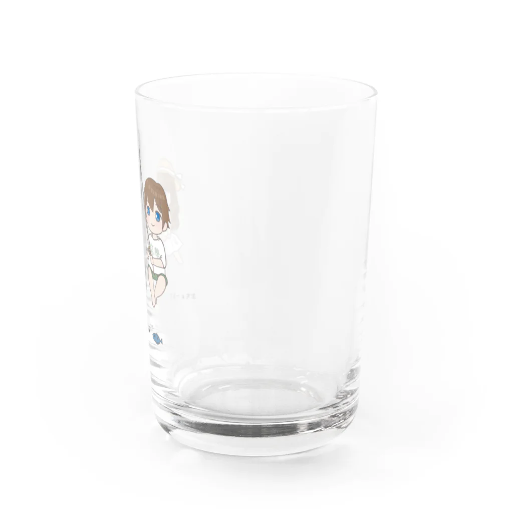 💟窓際部長💟💘NEWS系Vチューバーのぶちょー＆ふうかグラス Water Glass :right