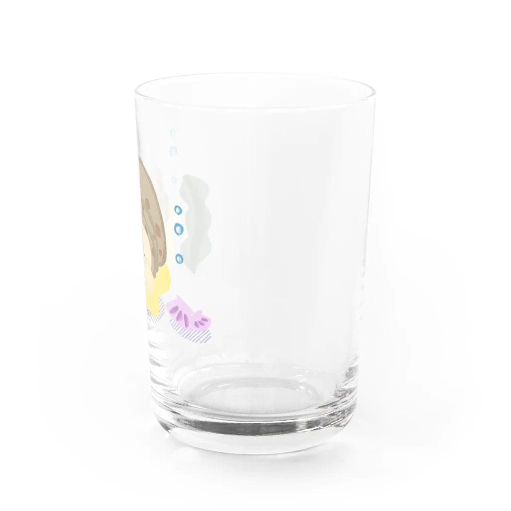 ねむり屋公式グッズのNemuriya ポポグラス（CLR） グラス右面