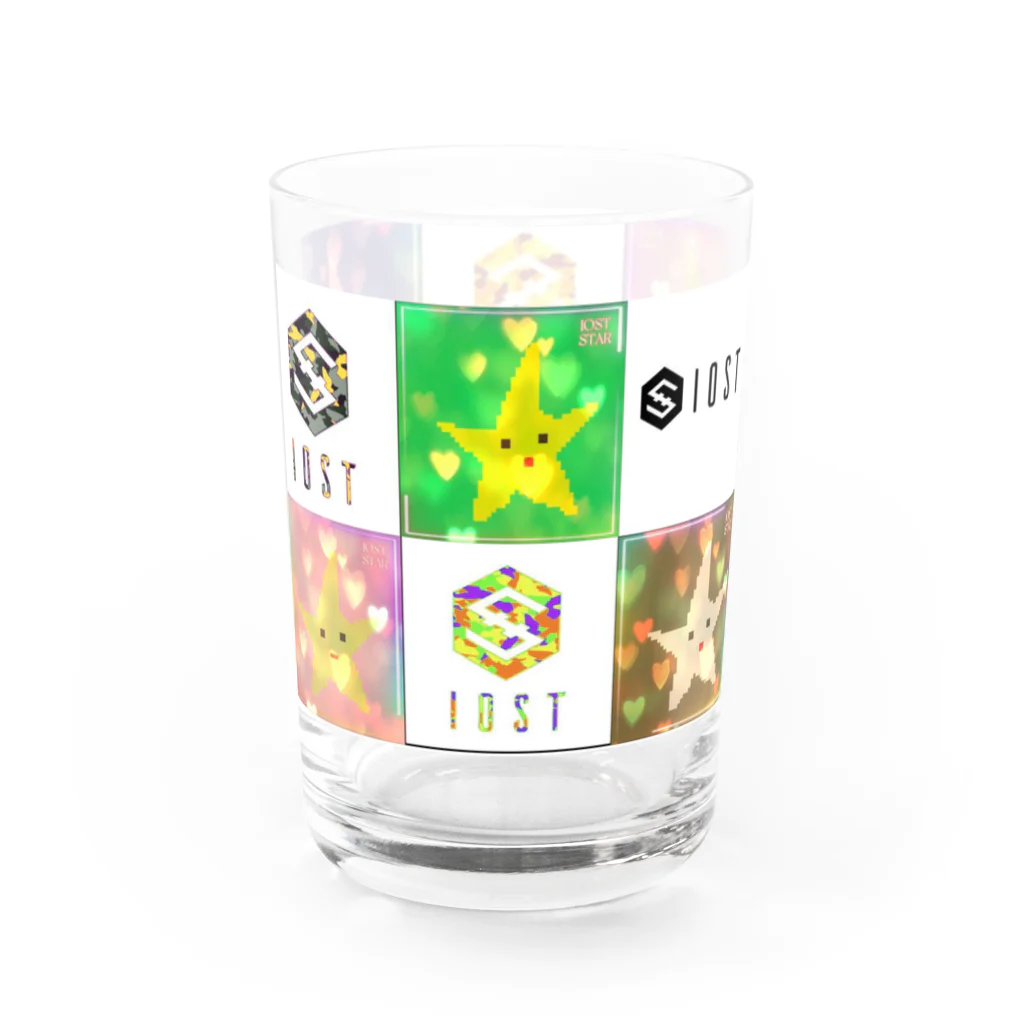 IOST_Supporter_CharityのIOST【ロゴ+如月スター】 Water Glass :right