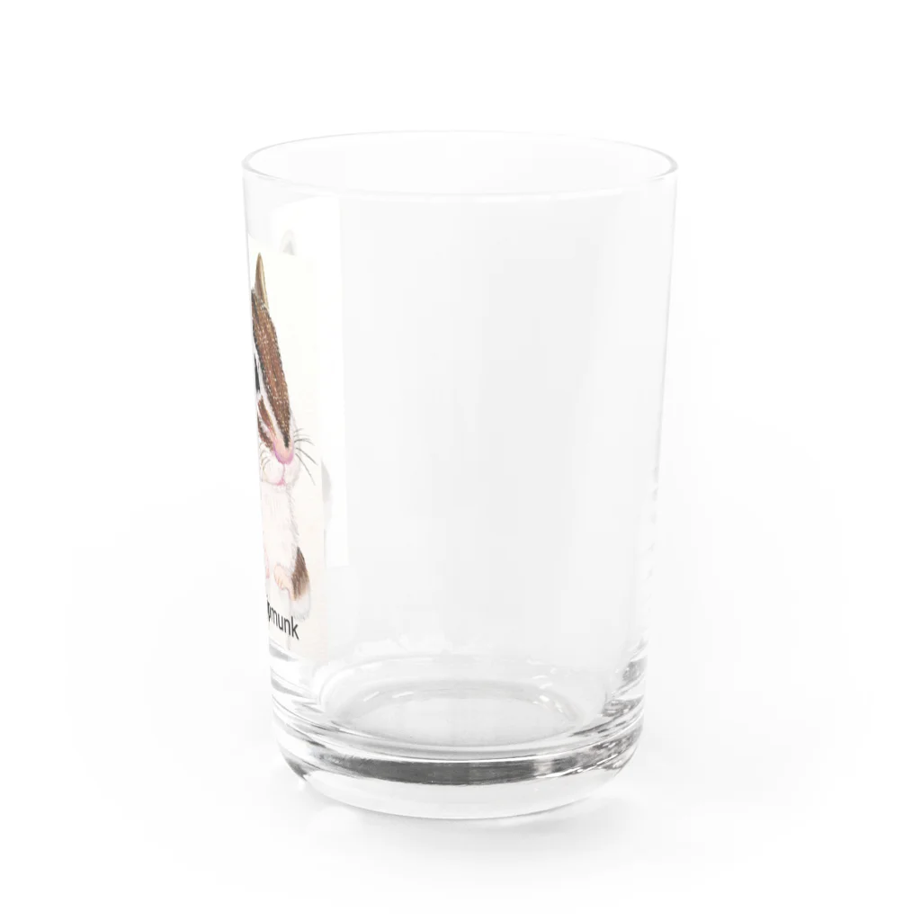 シマリス部　のシマリスさんお手手ギュッ Water Glass :right