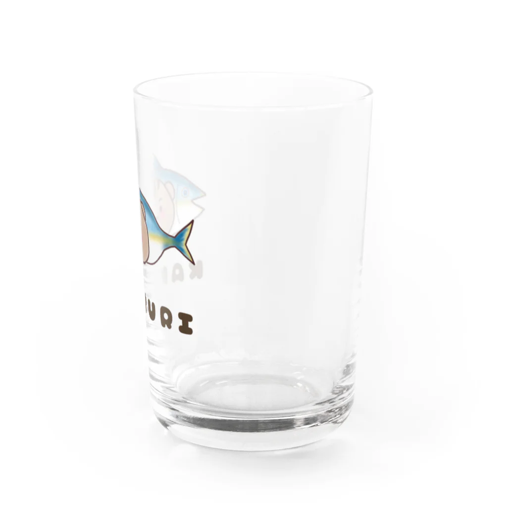 🐟りすカル shop🐿の寒ブリちゃん🐿 Water Glass :right