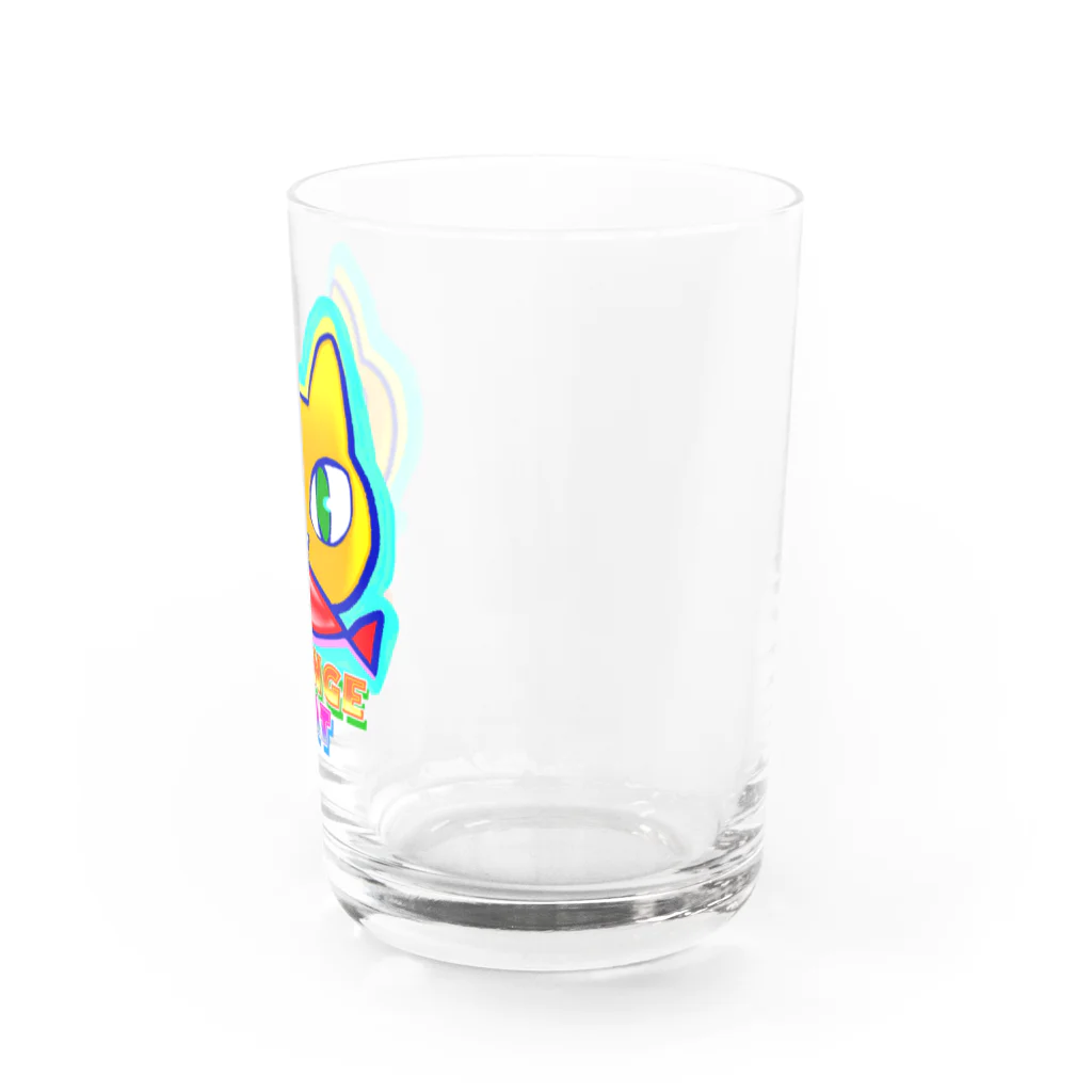 ✨🌈✨ユラクラカン🇯🇵 ✨🌈✨の🍊🐈 オレンジキャット🍊🐈　ライト Water Glass :right