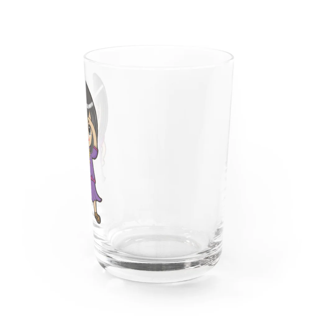 🤍一ノ瀬 彩 🐇⸒⸒ suzuri支店🤍のちびキャラ/SCHOOLTYPE:紫【一ノ瀬彩】 Water Glass :right