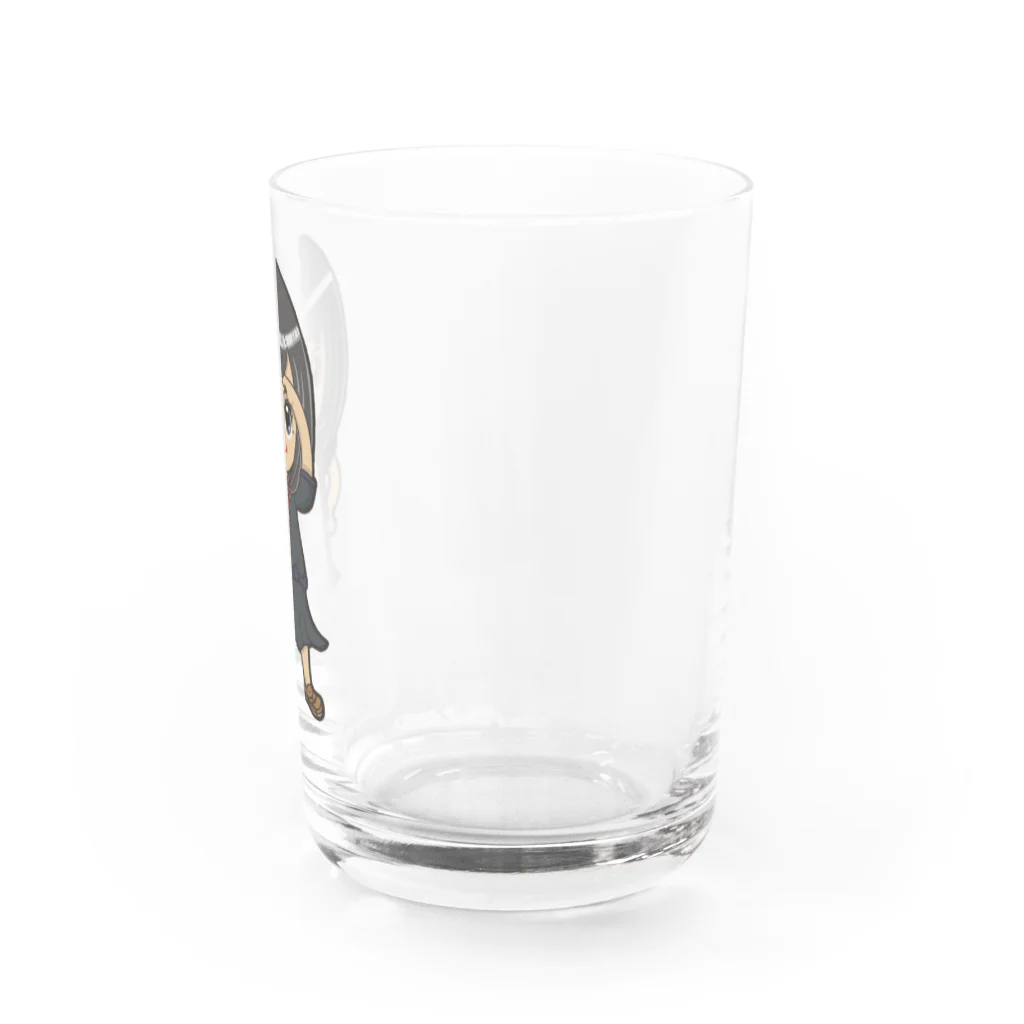 🤍一ノ瀬 彩 🐇⸒⸒ suzuri支店🤍のちびキャラ/SCHOOLTYPE:黒【一ノ瀬彩】 Water Glass :right