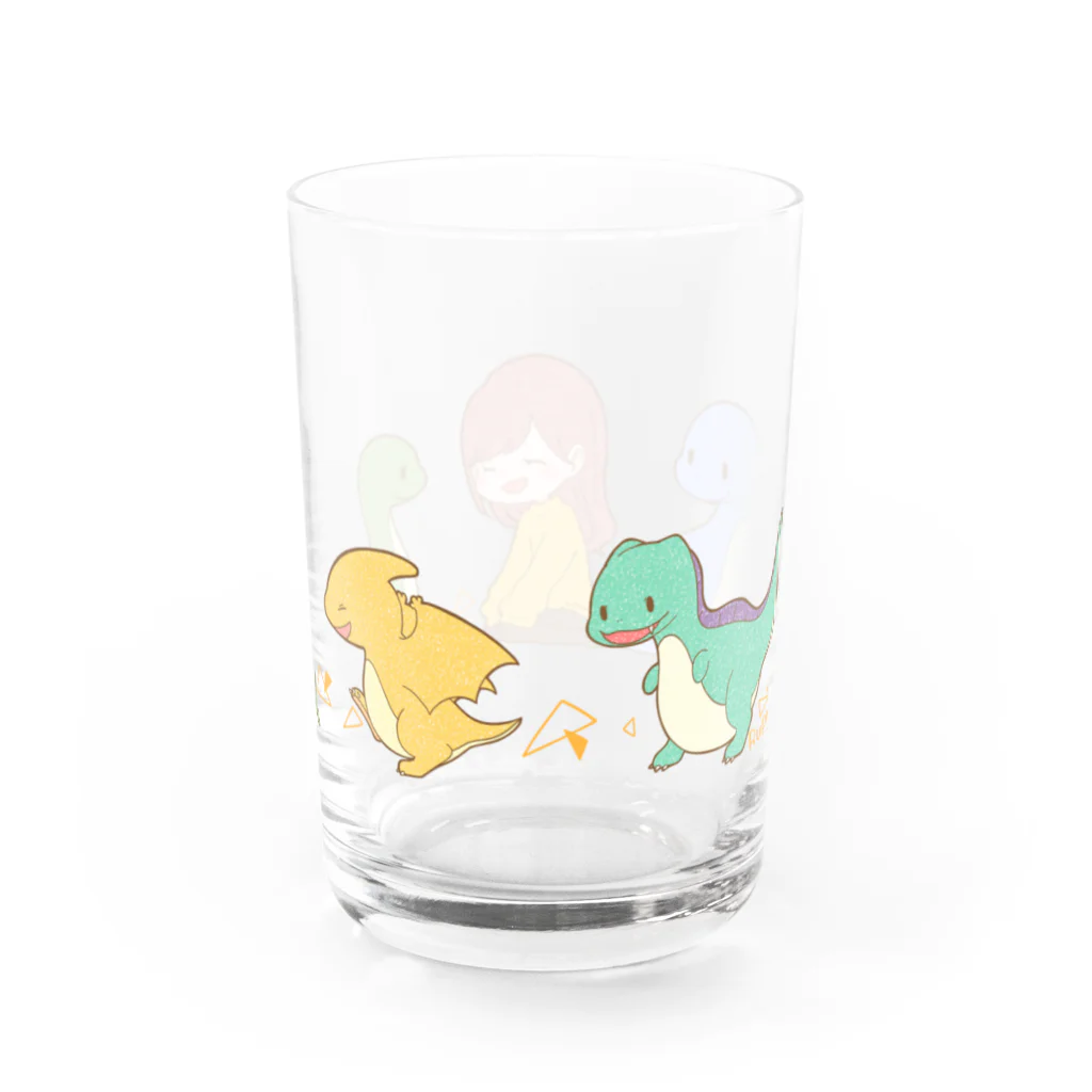 るぴの雑貨屋の恐竜くんとるぴさんグラス Water Glass :right