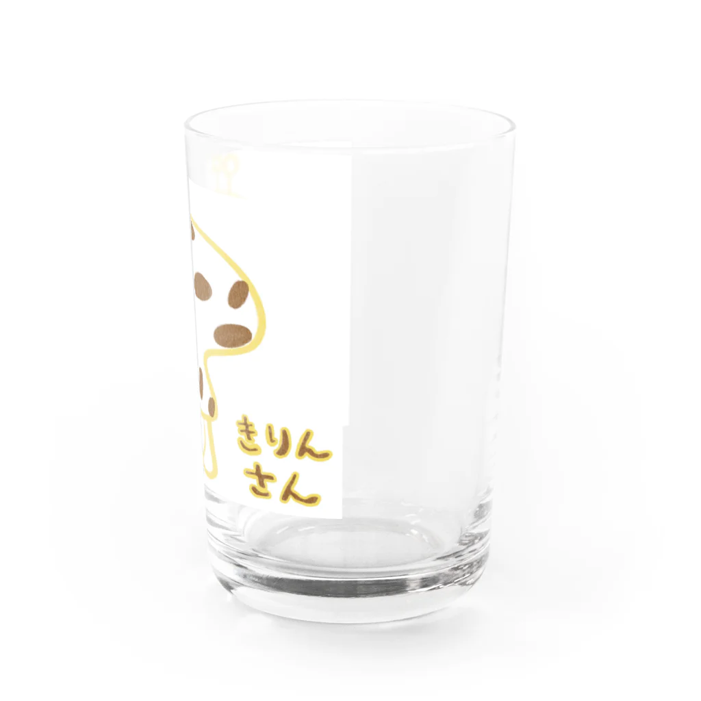 Risaの動物園のかわいいきりんさん Water Glass :right