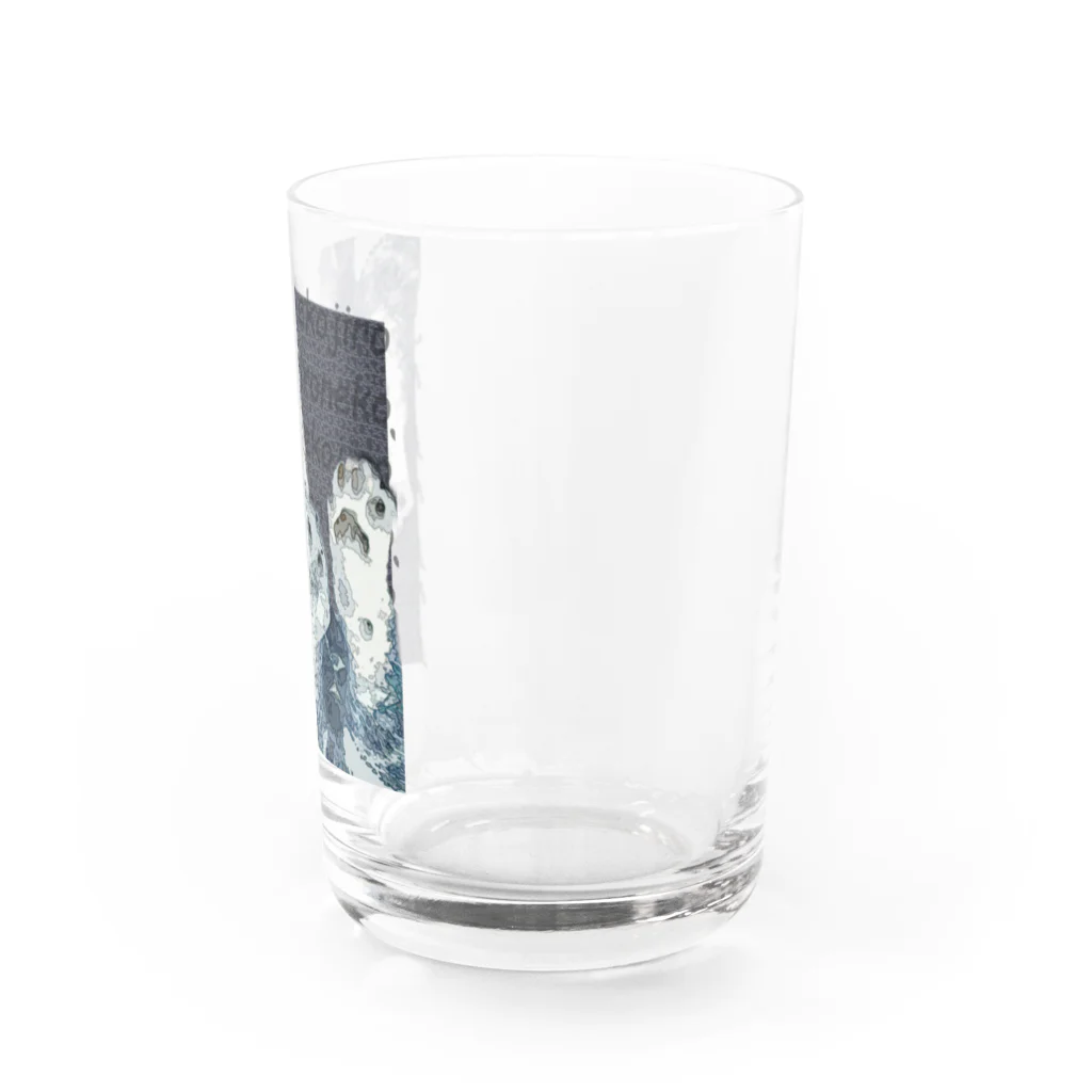 福本リンダのよく見たらねこじろう(グレー) Water Glass :right