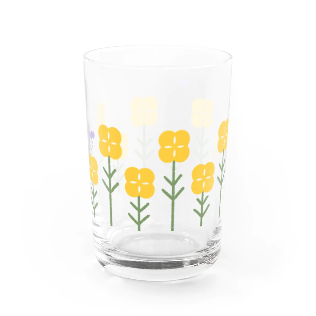 poeticton のYellow flower ⚮̈ Water Glass :right