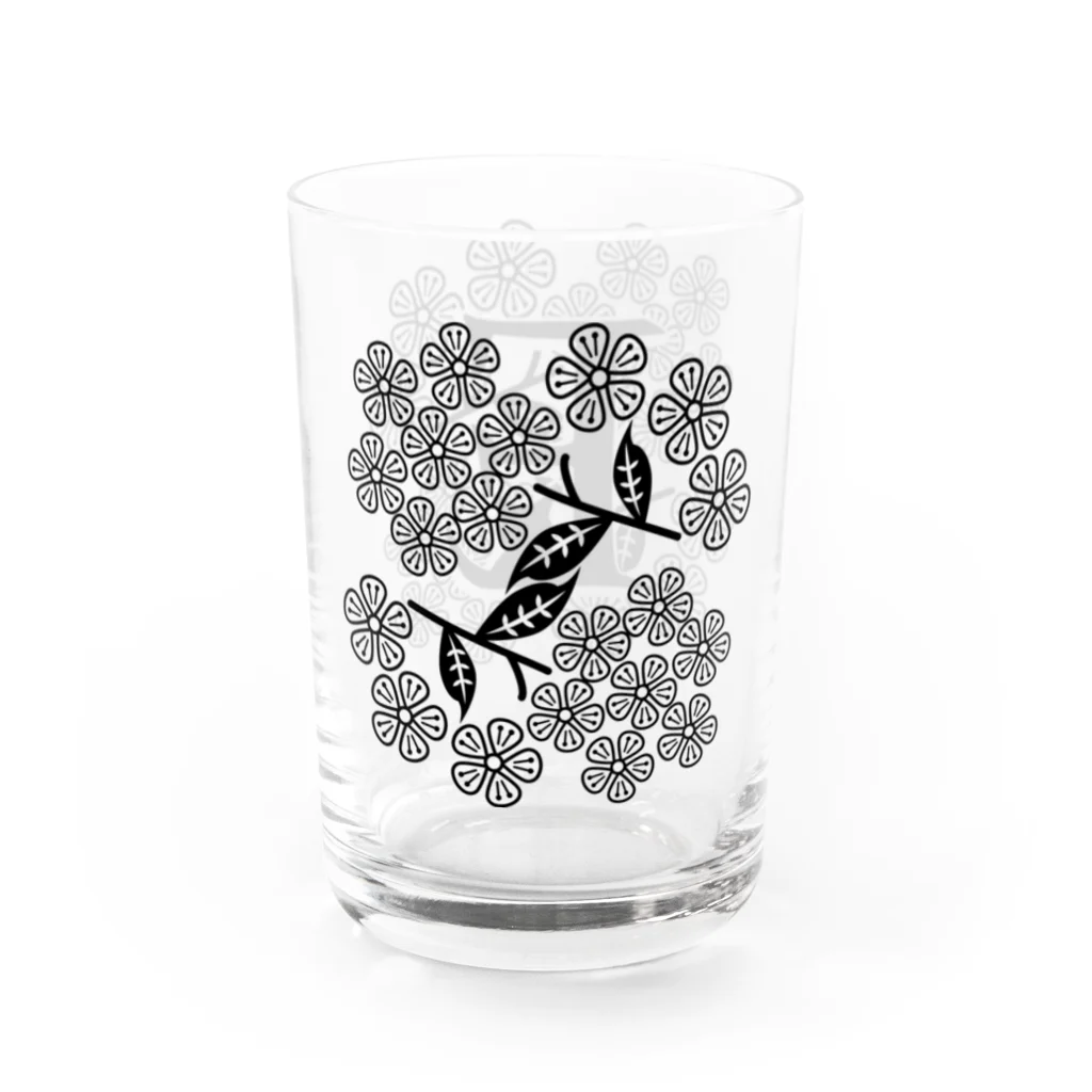 レトロネコ雑貨 華鳥風月のレトロネコ　グラス　イニシャル E Water Glass :right