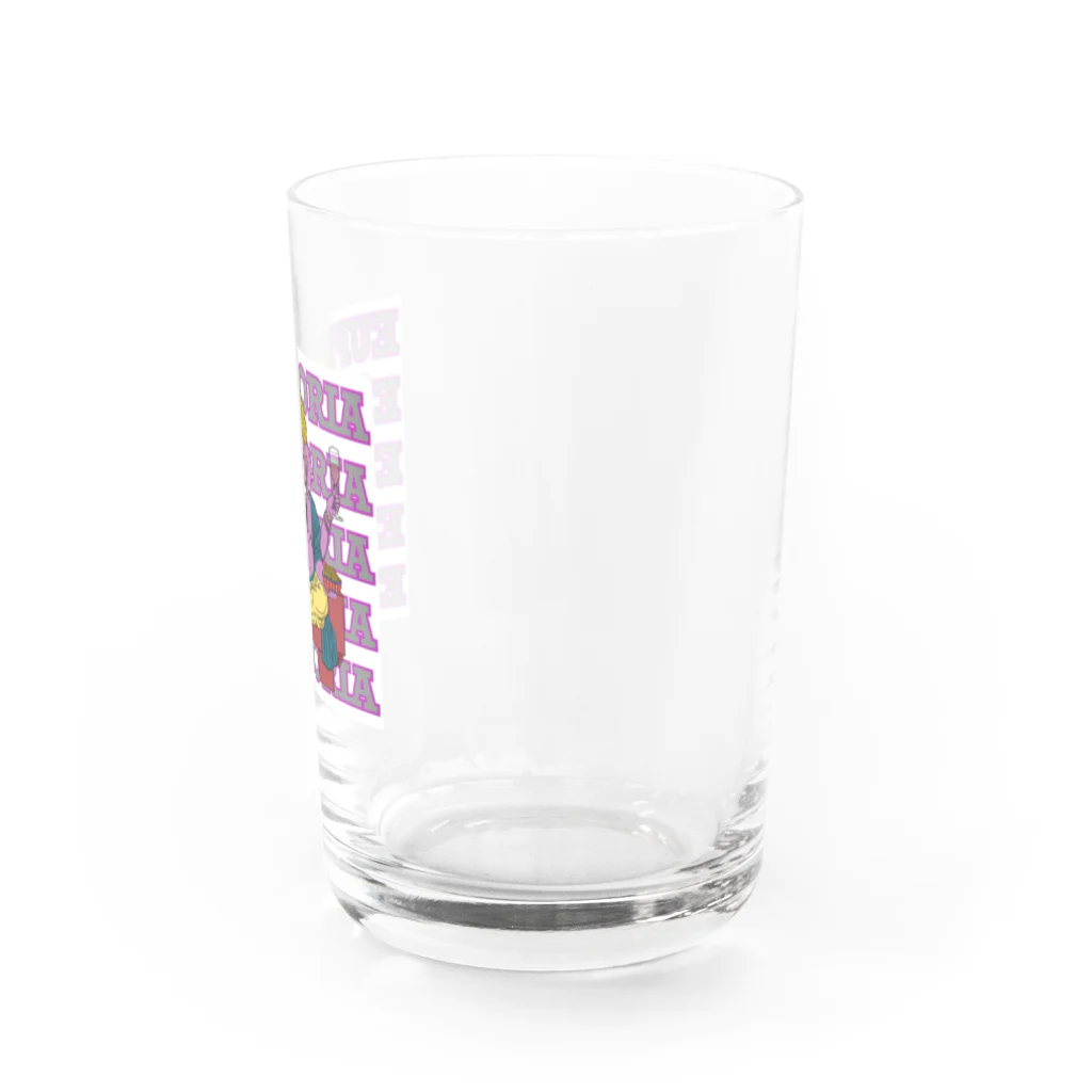 Biliのピンクの象がみえる Water Glass :right