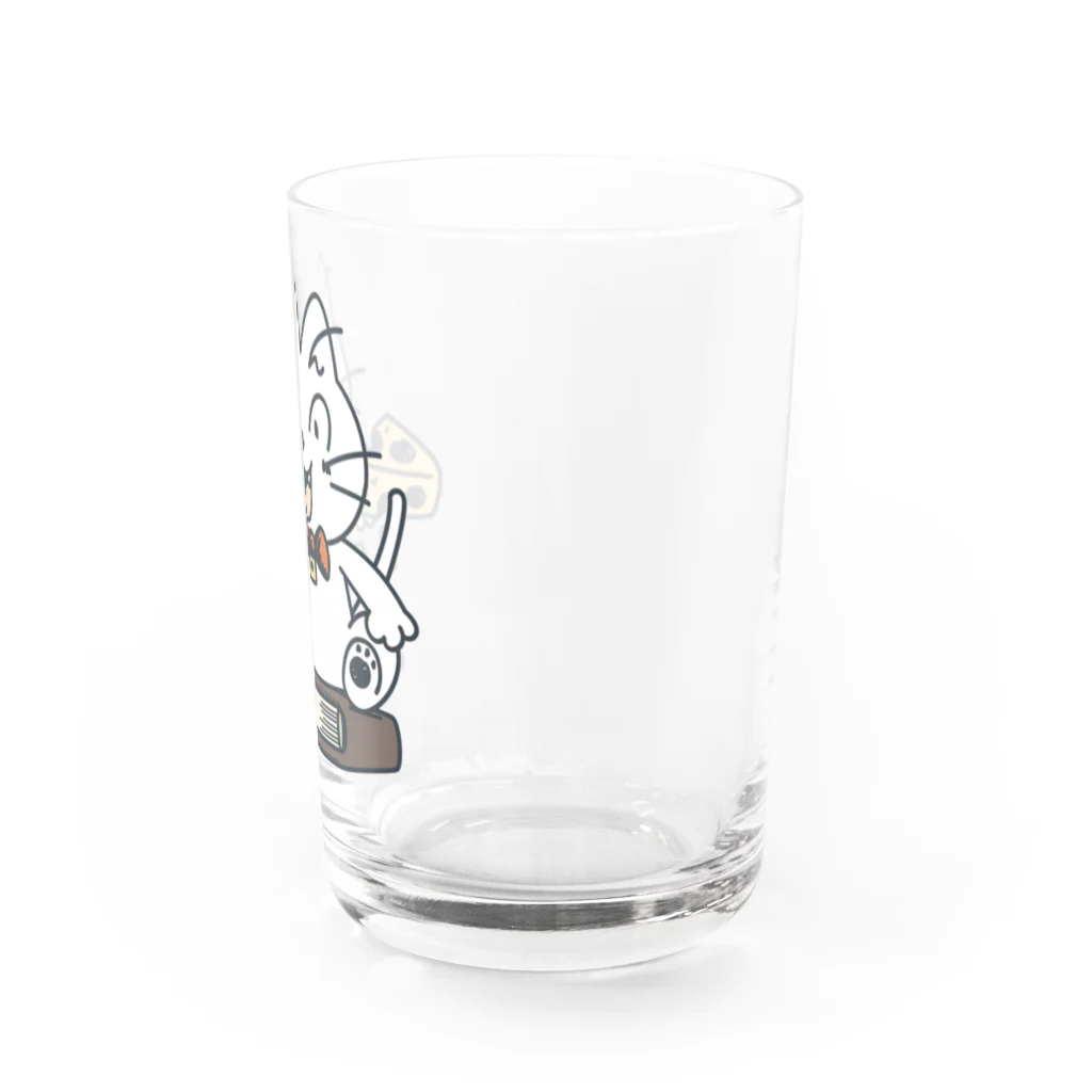 イラスト MONYAAT のねことネズミと例のチーズB Water Glass :right