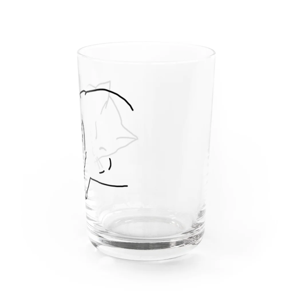 ねこ・ねこの寝コ Water Glass :right