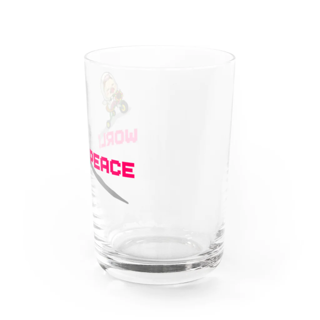 Siderunの館 B2の世界平和だよ！さげみちゃん（ドット文字） Water Glass :right