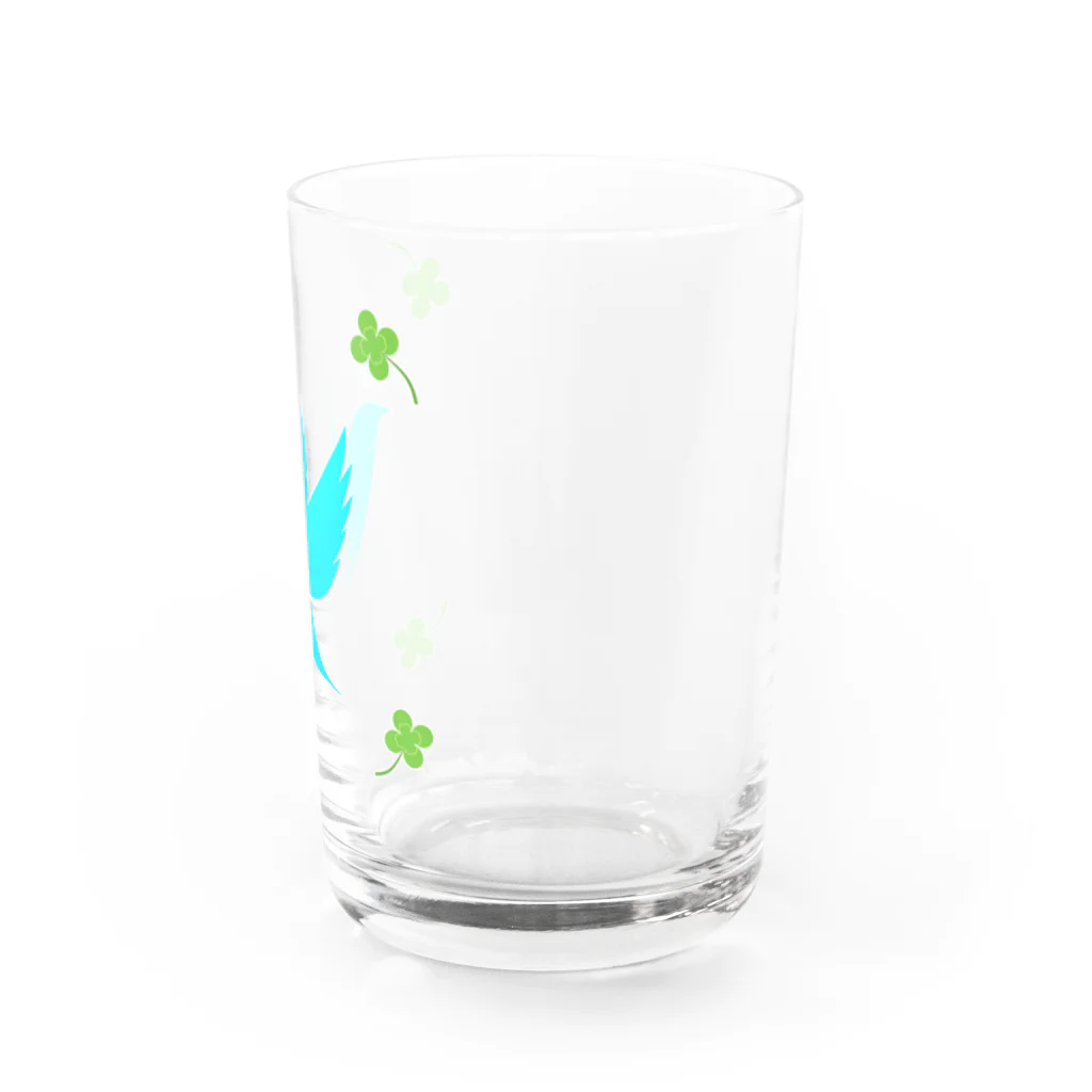 武者小路夕桐の青い鳥と四葉 Water Glass :right