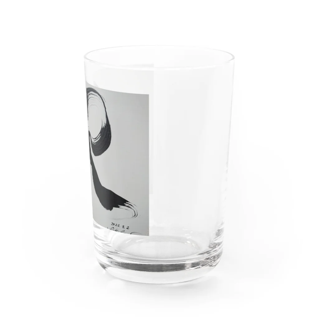 書家 BAKUFU 爆風のイニシャルR Water Glass :right