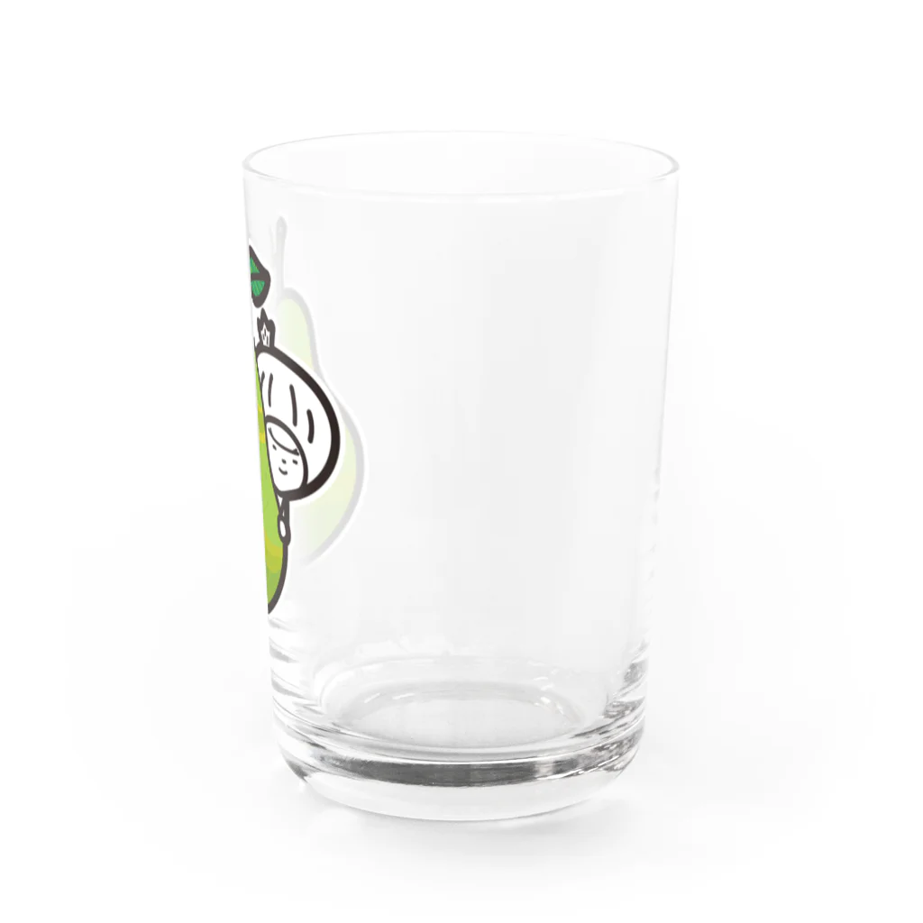 きくのらくがきの洋梨ときく Water Glass :right