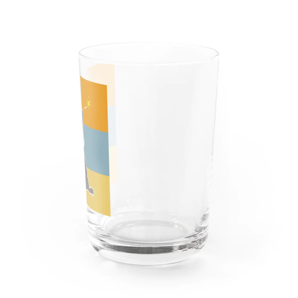 moka landのおはよう、朝だよ！シュナウザー Water Glass :right