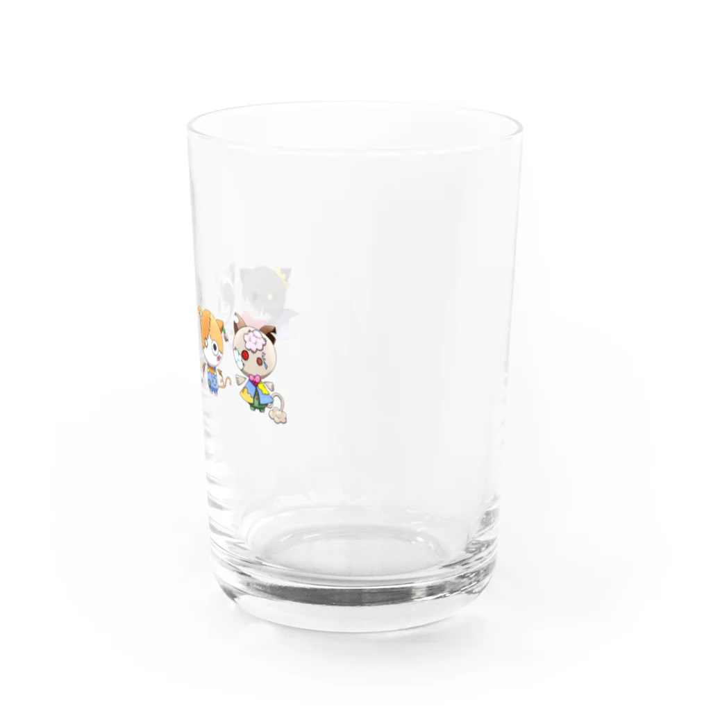 Leeden × Allのおばげねこちゃんず。 Water Glass :right