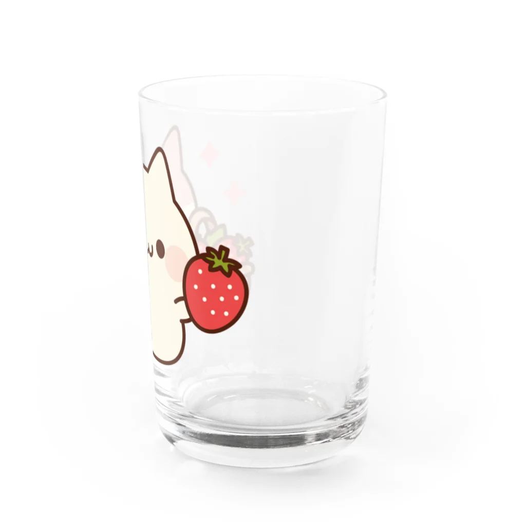 DECORのラブリーなにゃんこ　いちごver. Water Glass :right