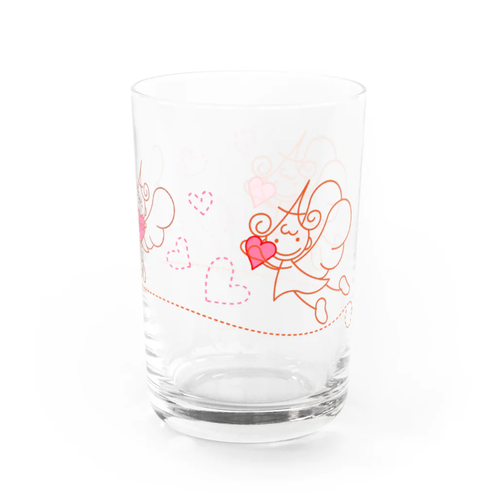 山名阿代のアルファベットエンジェルハートをギュッと Water Glass :right