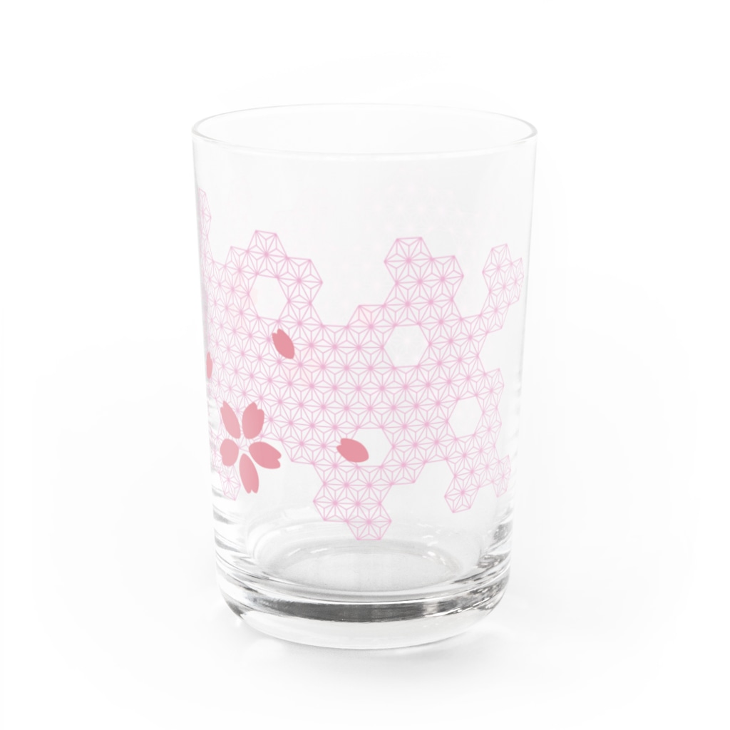uzi_macchoの麻の葉-桜 Water Glass :right