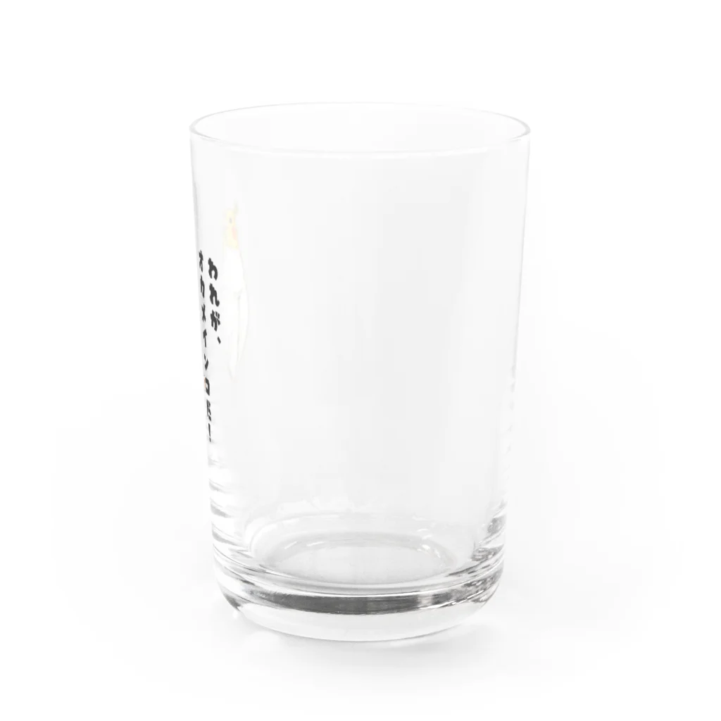 デザイン堂しまえながのわれがオカメインコ！ Water Glass :right