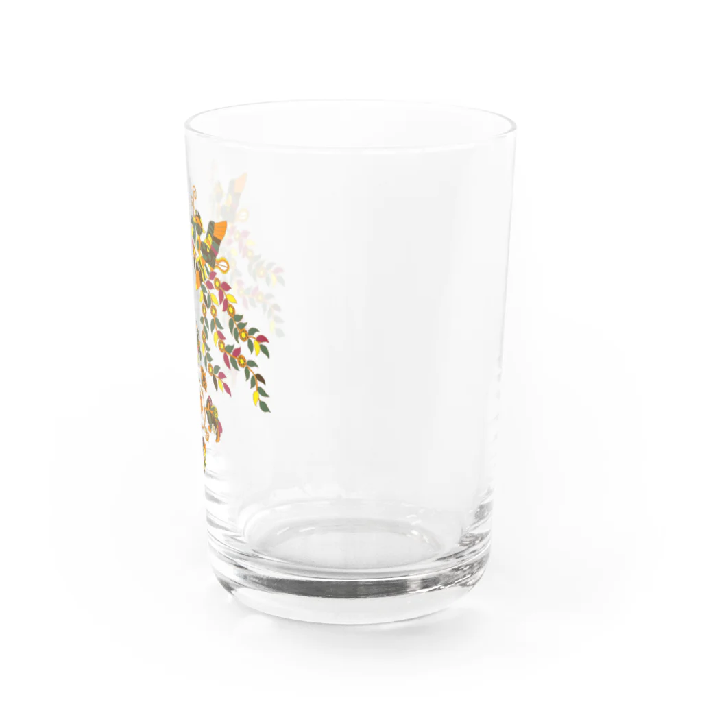 麻の【正倉院】花喰鳥文様 Water Glass :right