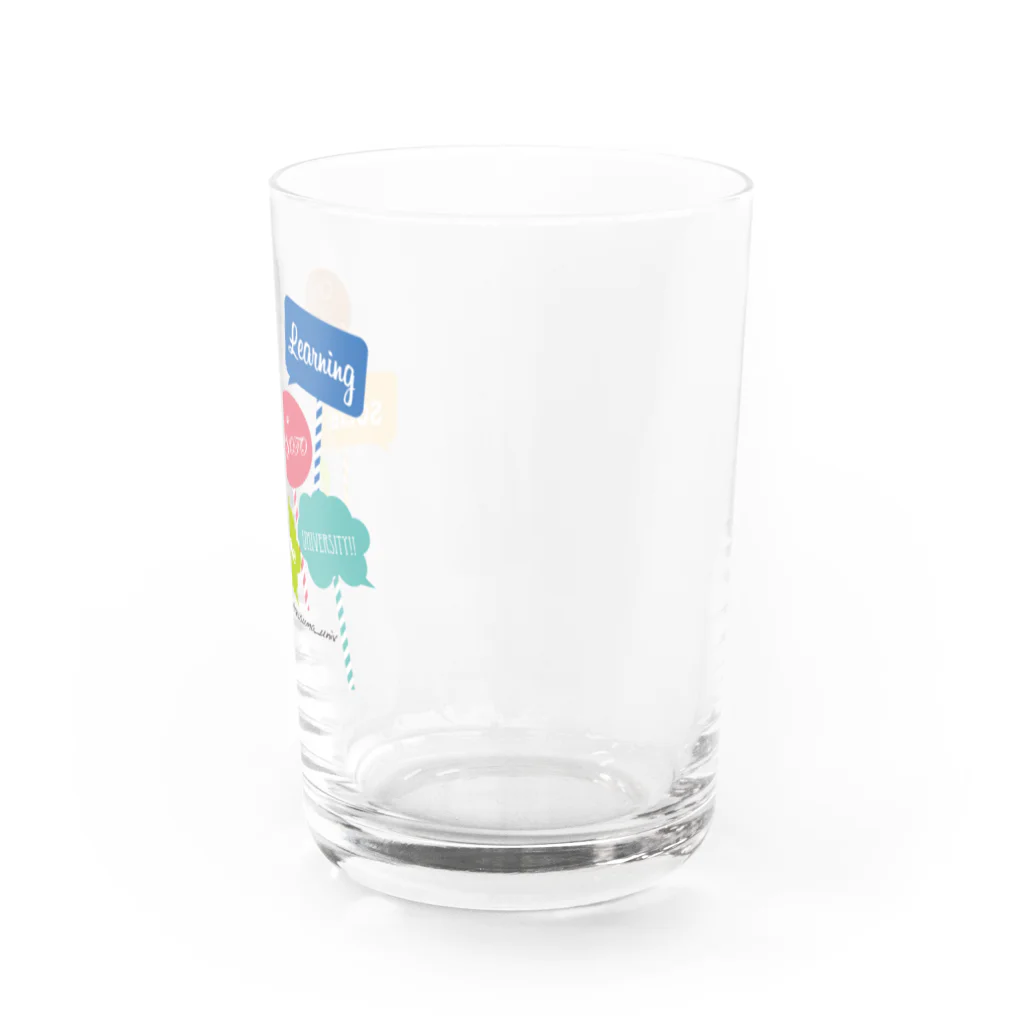 京都カラスマ大学のカラフルメッセージ Water Glass :right