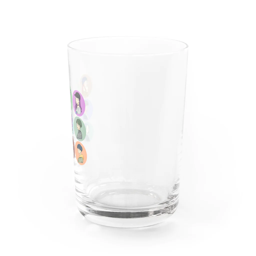 Teen's shopのTeen's collection キャラ9人 丸デザイン Water Glass :right